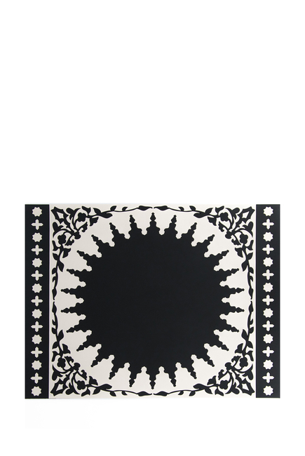 Mosaic Black and White Placemat Set of Two